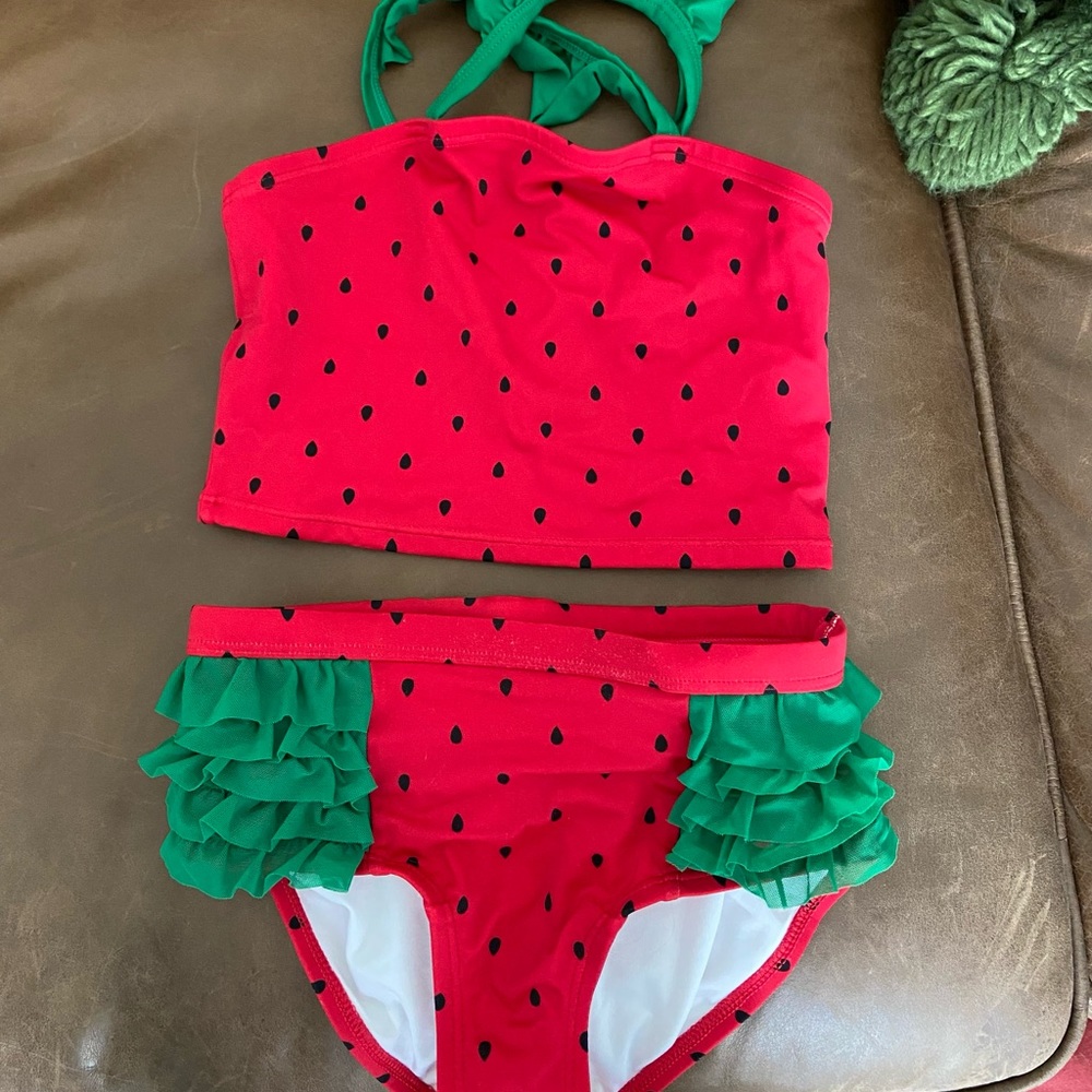 Hanna Andersson Watermelon Swim Set (girl, 10)